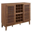 Pemberly Row Particleboard and Laminate Bar Cabinet in Walnut
