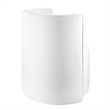 Pemberly Row Performance Velvet Fabric and Iron Swivel Chair in White