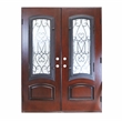 Pemberly Row Swing Left-Hand Polyurethane Exterior Double Door - Dark Walnut