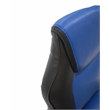 Pemberly Row Modern Faux Leather Office Chair in Black and Blue