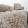 Pemberly Row Mid-Century Boucle Fabric L-Shaped Right Sectional Sofa in Mocha