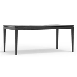 Pemberly Row Modern Wood Rectangular Dining Table in Vintage Black