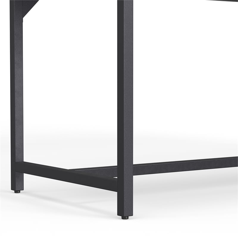 Pemberly Row SOLID WOOD Industrial 72 inch Wide Wide Desk in Oak