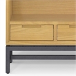 Pemberly Row Metal 66 inch x 30 inchRectangle Industrial Bookcase in OAK WOOD