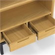 Pemberly Row Metal 66 inch x 30 inchRectangle Industrial Bookcase in OAK WOOD