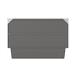 Pemberly Row Queen Solid Wood Murphy Bed Chest with Mattress in Gray