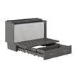 Pemberly Row Queen Solid Wood Murphy Bed Chest with Mattress in Gray