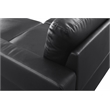 Pemberly Row L Shaped Black Faux Leather 2-Piece Couch Living Room Sofa Set