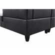Pemberly Row L Shaped Black Faux Leather 2-Piece Couch Living Room Sofa Set