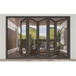 Pemberly Row 5 Panels Alumium Folding Door - Black Folded Out From Right To Left