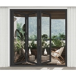 Pemberly Row 3 Panels Folding Doors - Black Folded Out From Left To Right