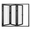 Pemberly Row 3 Panels Folding Doors - Black Folded Out From Left To Right