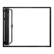 Pemberly Row 3 Panels Folding Doors - Black Folded Out From Left To Right