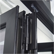 Pemberly Row 3 Panels Folding Doors - Black Folded Out From Left To Right