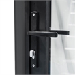 Pemberly Row 3 Panels Folding Doors - Black Folded Out From Left To Right