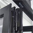 Pemberly Row 4 Panels Folding Door - Black Folded Out From Left To Right