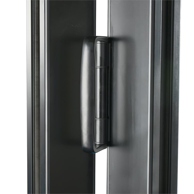 Pemberly Row 4 Panels Folding Door - Black Folded Out From Left To Right