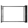 Pemberly Row 4 Panels Folding Door - Black Folded Out From Left To Right