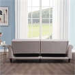 Pemberly Row 87.8'' Convertible Cream Velvet Sofa Bed Sleeper