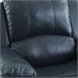 Pemberly Row Faux Leather Glider Rocker Recliner in Midnight Blue