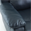 Pemberly Row Faux Leather Glider Rocker Recliner in Midnight Blue