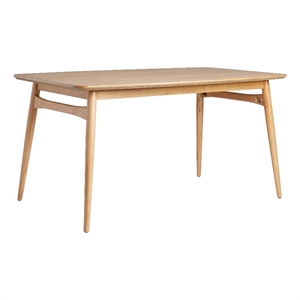 Pemberly Row Modern 59&quot Wood Tapered Legs Dining Table - English Ash