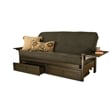 Pemberly Row Sofa Sleeper Includes Storage and Linen Gray Mattress