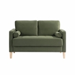 Pemberly Row Contemporary Loveseat in Olive Fabric Upholstery