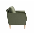 Pemberly Row Contemporary Loveseat in Olive Fabric Upholstery