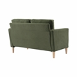 Pemberly Row Contemporary Loveseat in Olive Fabric Upholstery