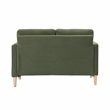 Pemberly Row Contemporary Loveseat in Olive Fabric Upholstery