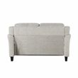 Pemberly Row Contemporary Loveseat in Beige Fabric Upholstery