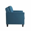 Pemberly Row Contemporary Arm Chair in Blue Fabric Upholstery