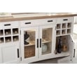Pemberly Row Modern Wood Buffet with Open Display Hutch in White