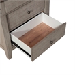 Pemberly Row Modern 3 Drawer Night Stand w/ Charging Station