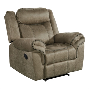pemberly row modern / contemporary glider recliner in t101 brown