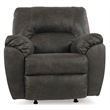 Pemberly Row Modern / Contemporary Fabric Rocker Recliner in Pewter