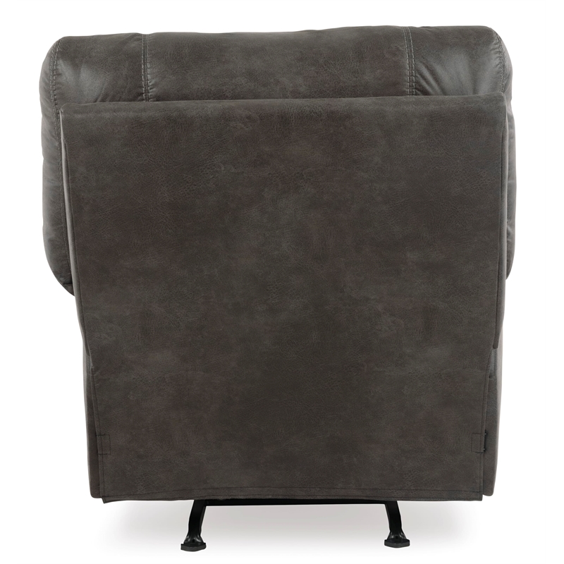 Pemberly Row Modern / Contemporary Fabric Rocker Recliner in Pewter