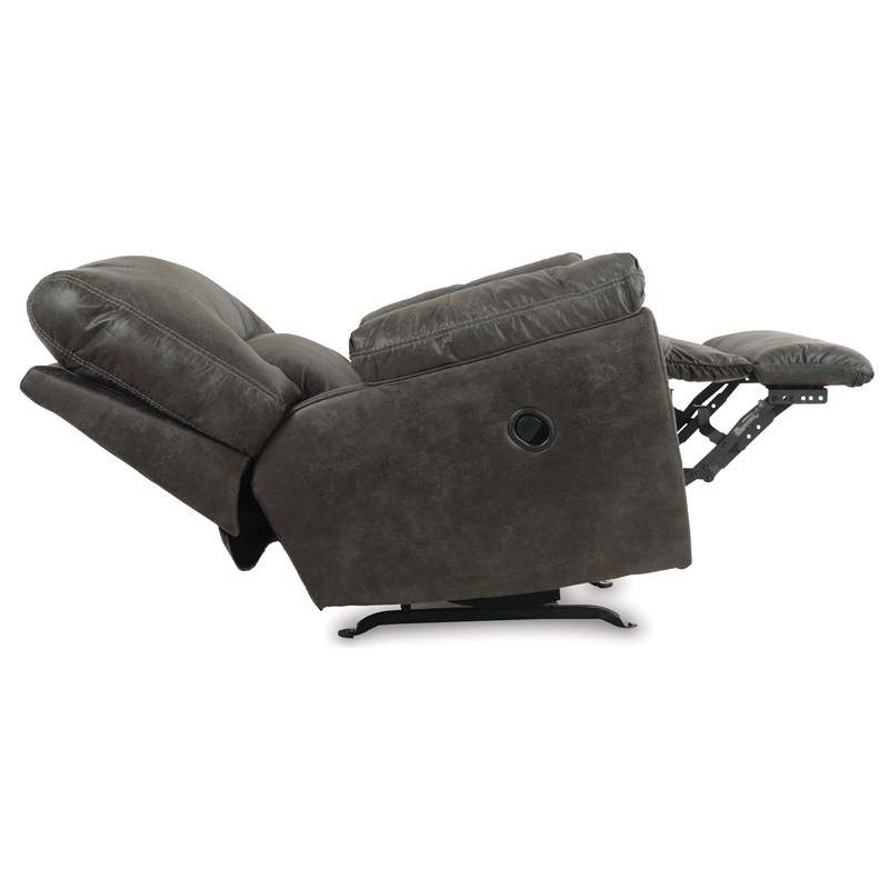 Pemberly Row Modern / Contemporary Fabric Rocker Recliner in Pewter