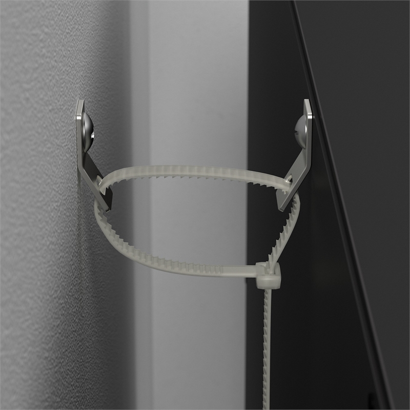 Pemberly Row Modern 5 Shelf Bookcase in Classic Black (Set of 2)