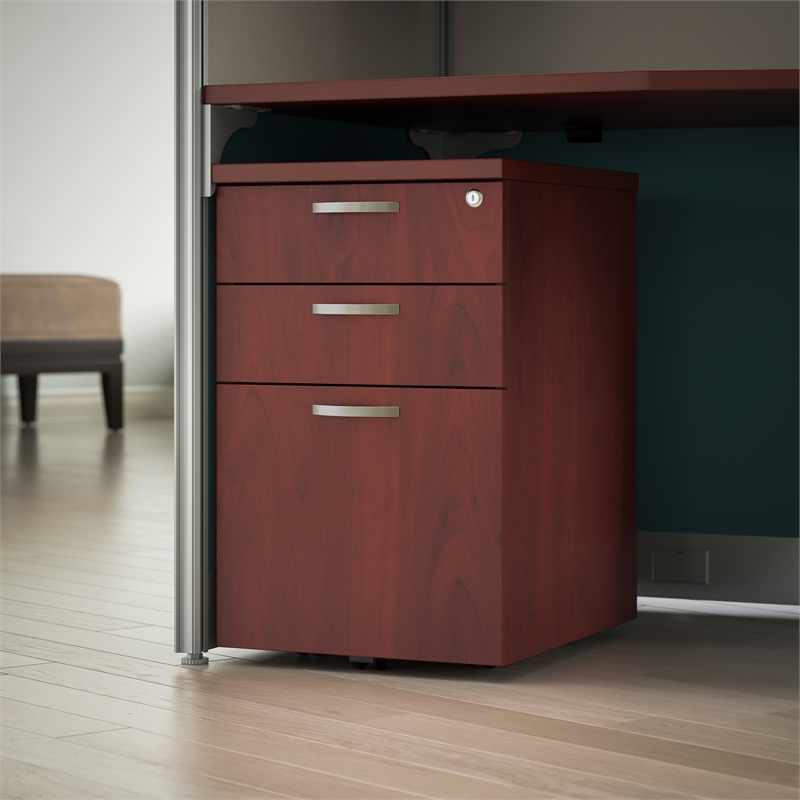 Pemberly Row Mobile File Cabinet in Hansen Cherry - Engineered Wood