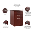 Pemberly Row Mobile File Cabinet in Hansen Cherry - Engineered Wood