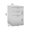 Pemberly Row Mobile File Cabinet in Hansen Cherry - Engineered Wood