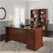 Pemberly Row Executive L Desk and 2 Bookcases - Harvest Cherry - Engineered Wood