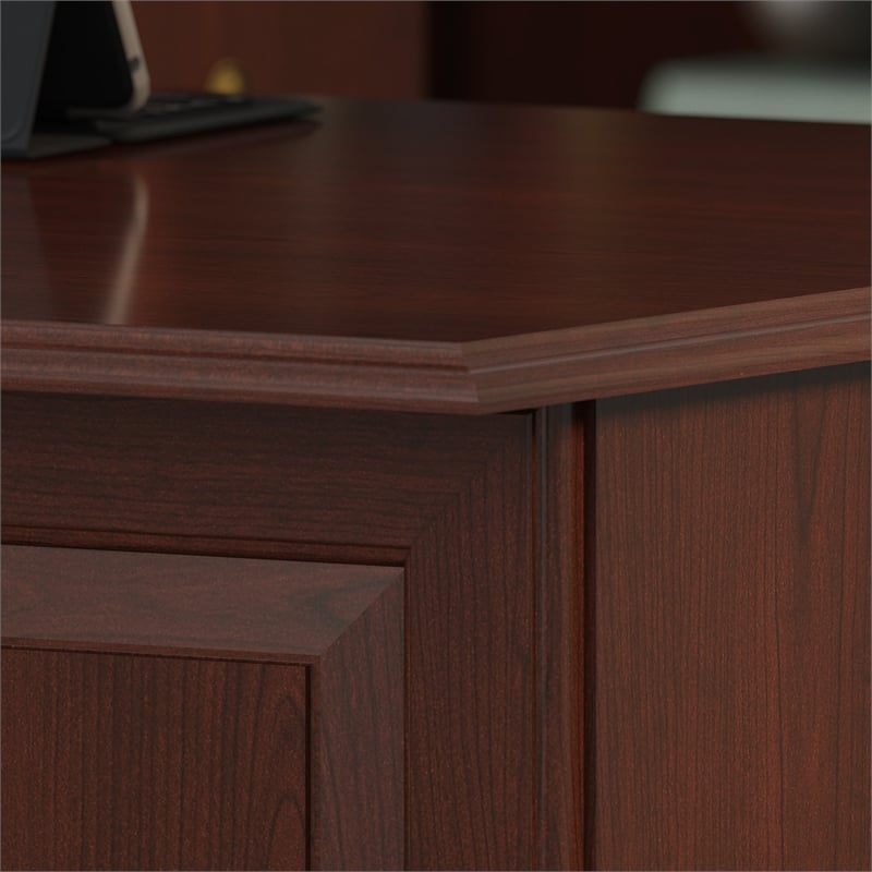 Pemberly Row Executive L Desk and 2 Bookcases - Harvest Cherry - Engineered Wood