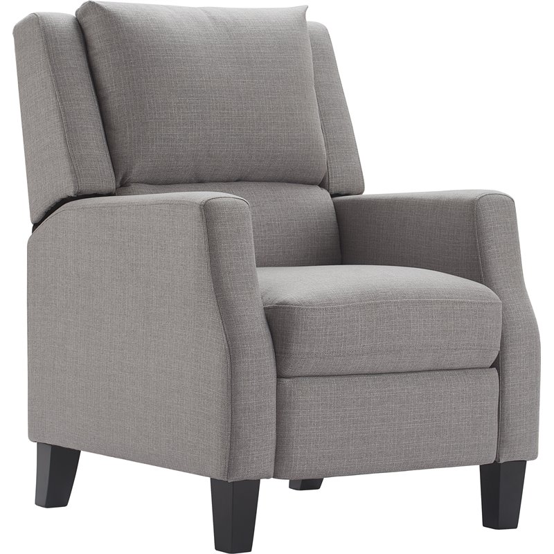 Pemberly Row Modern / Contemporary Push Back Recliner Chair Gray