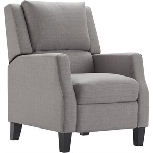 pemberly row modern / contemporary push back recliner chair gray