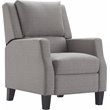 Pemberly Row Modern / Contemporary Push Back Recliner Chair Gray