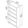 Pemberly Row 5 Shelf Bookcase in Gray Sand - Engineered Wood