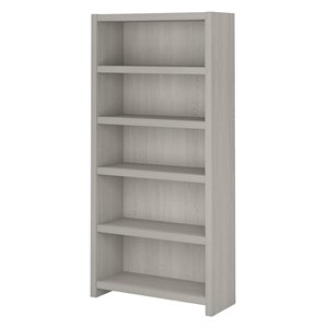 Pemberly Row 5 Shelf Bookcase in Gray Sand - Engineered Wood
